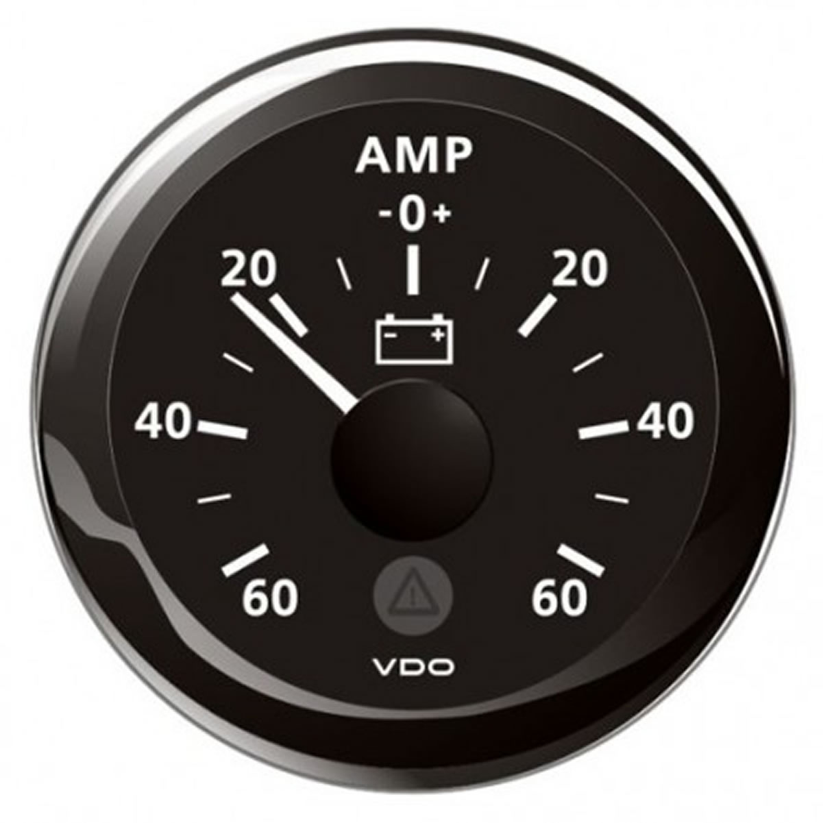 Marine ViewLine Ammeter Gauge 60A Black 52mm